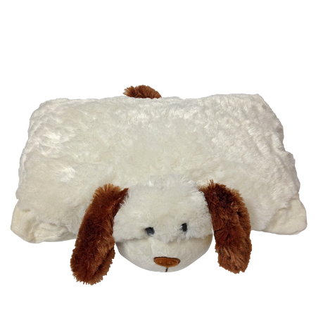 almohada de peluche en forma de perro